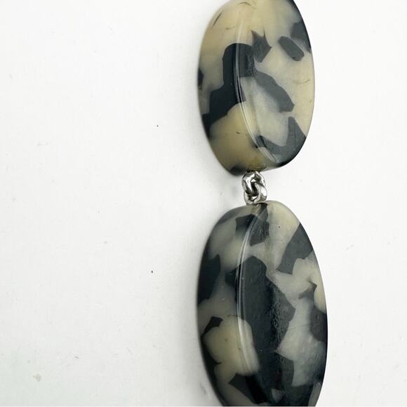 Rachel Comey Bond Drop Earring Dalmation Anthropologie Gray Black Dangle Jewelry - Picture 5 of 9